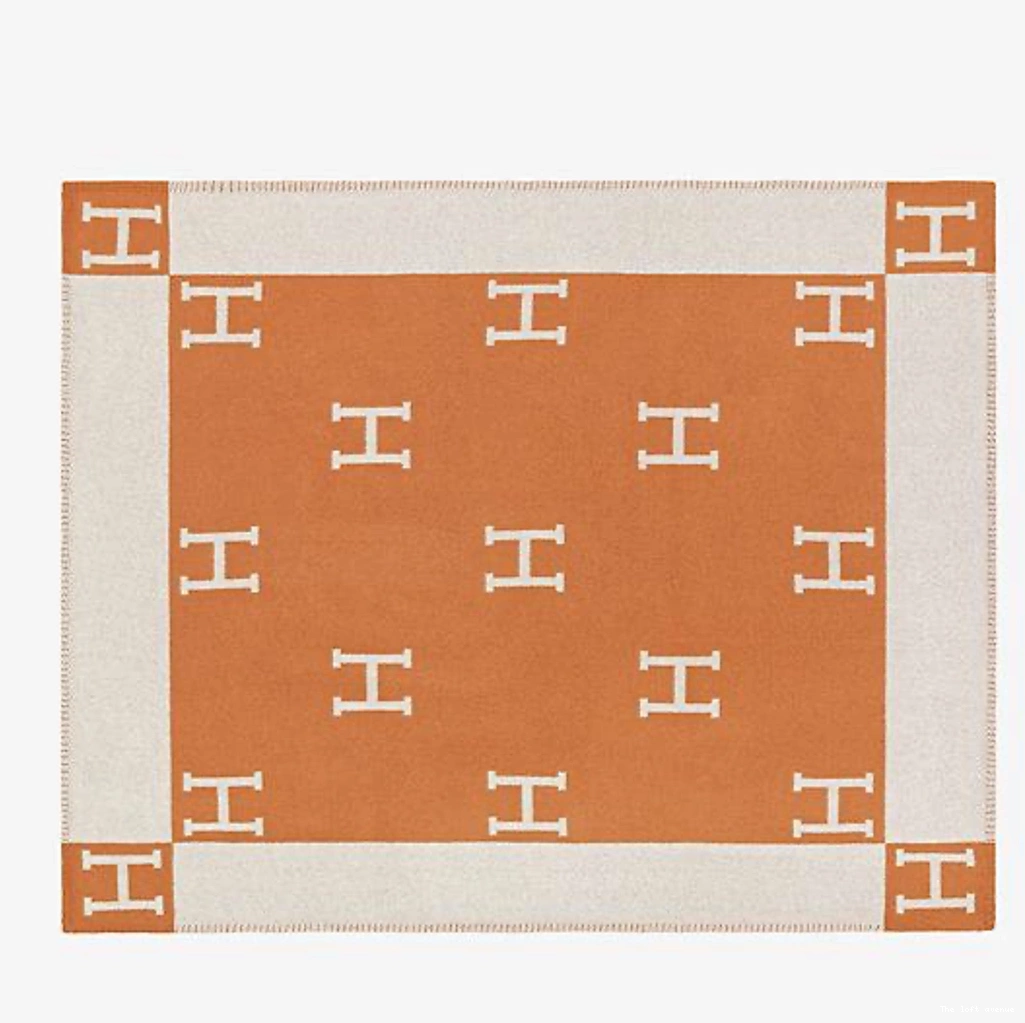 WOOL HERMES THROW CLASSIC BLANKET 0822